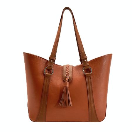  Somes Saddle ソメスサドル トートバッグ 編み込み タッセル ブラウン レザー ワンショルダー