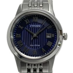 ☆☆ CITIZEN シチズン エコドライブ デイト J710-S085641 ネイビー ソーラー レディース 腕時計 Bランク