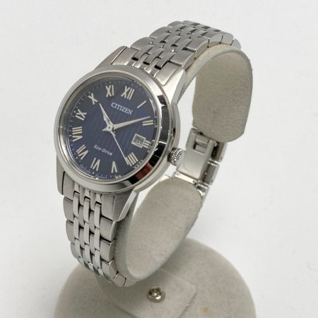  CITIZEN シチズン エコドライブ デイト J710-S085641 ネイビー ソーラー レディース 腕時計