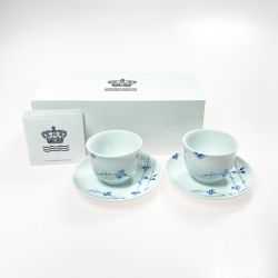 ☆☆ ROYAL COPENHAGEN ロイヤル・コペンハーゲン ブルーパルメッテ ペアティー2Pセット 125ml 湯呑み 箱有 Aランク