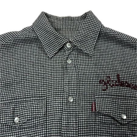  HIDE AND SEEK 長袖シャツ 千鳥格子 SIZE M メンズ HS-020312 ブラック×ホワイト