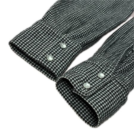  HIDE AND SEEK 長袖シャツ 千鳥格子 SIZE M メンズ HS-020312 ブラック×ホワイト