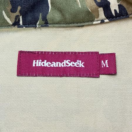 HIDE AND SEEK シャツ 長袖 カモフラージュ柄 SIZE M メンズ カーキ