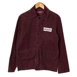 ☆☆ HIDE AND SEEK 長袖シャツ コーデュロイ SIZE M メンズ WT05-NMT バーガンディー Bランク