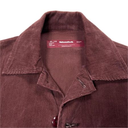  HIDE AND SEEK 長袖シャツ コーデュロイ SIZE M メンズ WT05-NMT バーガンディー