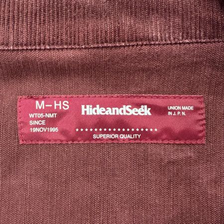  HIDE AND SEEK 長袖シャツ コーデュロイ SIZE M メンズ WT05-NMT バーガンディー