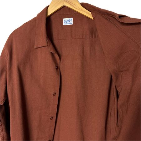  TENDERLOIN テンダーロイン 長袖 シャツ SIZE M ワッペン メンズ ブラウン