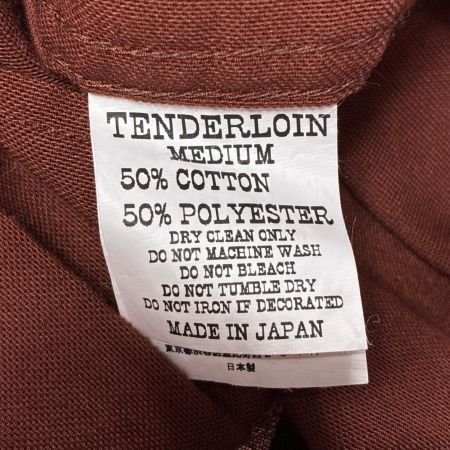  TENDERLOIN テンダーロイン 長袖 シャツ SIZE M ワッペン メンズ ブラウン