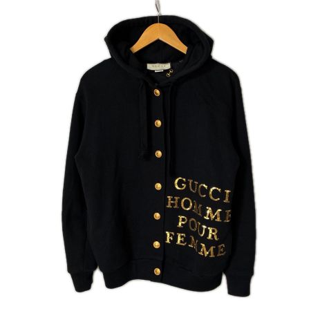 GUCCI パーカー スパンコールロゴパーカーB SIZE XXS ブラック レディース