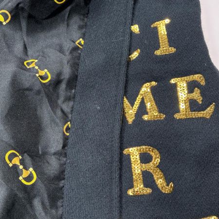 GUCCI パーカー スパンコールロゴパーカーB SIZE XXS ブラック レディース