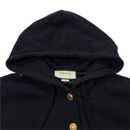 GUCCI パーカー スパンコールロゴパーカーB SIZE XXS ブラック レディース