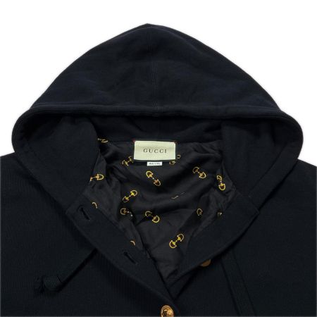 GUCCI パーカー スパンコールロゴパーカーB SIZE XXS ブラック レディース