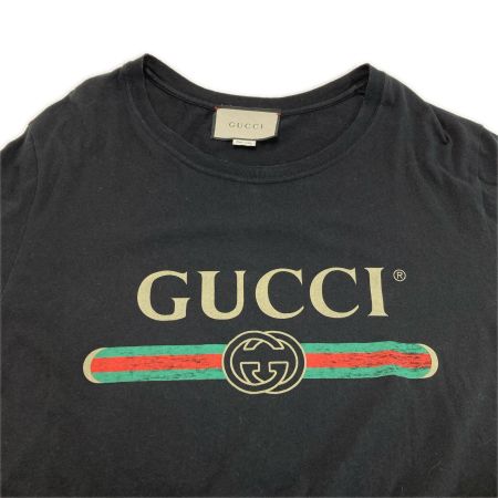  GUCCI グッチ 半袖  Tシャツ ロゴウォッシュドオーバーサイズ SIZE S レディース ブラック