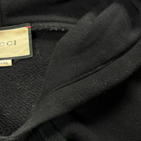 GUCCI グッチ プルオーバーパーカー レインボーロゴプリント SIZE S 475374-XJAPA ブラック メンズ