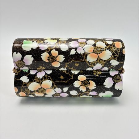   草履&バッグセット Fサイズ 草履長さ約24㎝ 花柄 箱付き 和装小物 ゴールド