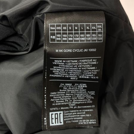 BURTON バートン [ak] GORE‑TEX Cyclic Jacket スノーボードウェア SIZE S メンズ 10002 ブラック