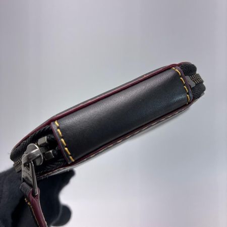 COACH コーチ ミッキー型 小銭入れ レザー ロゴ 黒 F59071 ブラック コインケース