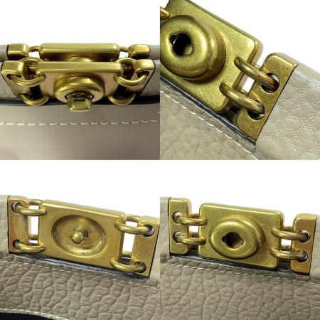  COACH コーチ トループトート 2wayショルダーバッグ エンボスレザー 79468 ベージュ 袋 ストラップ付 レディース