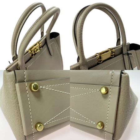  COACH コーチ トループトート 2wayショルダーバッグ エンボスレザー 79468 ベージュ 袋 ストラップ付 レディース