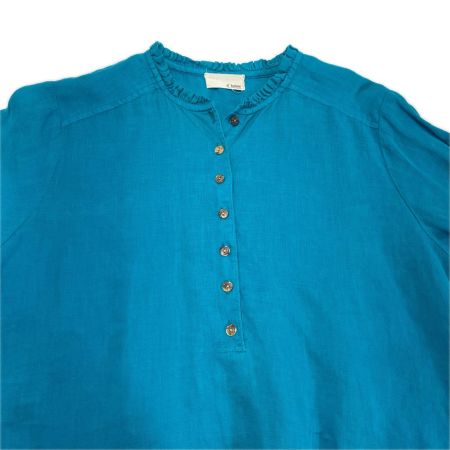a+koloni リネンシャツ 長袖 19107013 ブルー SIZE Fre レディース