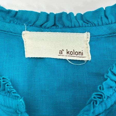 a+koloni リネンシャツ 長袖 19107013 ブルー SIZE Fre レディース