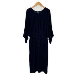 mina perhonen ミナ ペルホネン ウール ワンピース SIZE 38 ya8486 ネイビー レディース Bランク