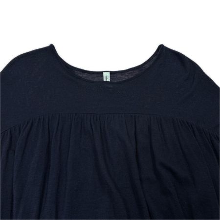 mina perhonen ミナ ペルホネン ウール ワンピース SIZE 38 ya8486 ネイビー レディース