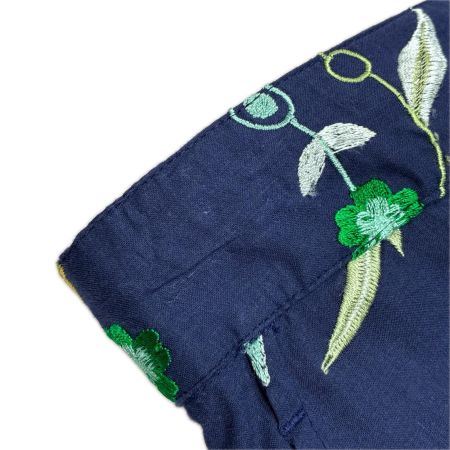 ne Quittez pas パンツ 花柄刺繍 SIZE S レディース 010641GS2 ネイビー