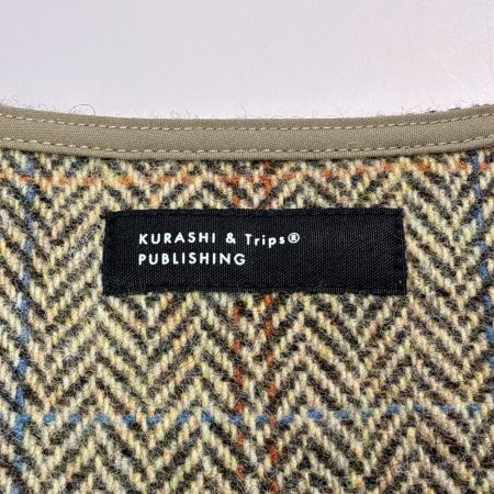 KURASHI&Trips PUBLISHING ウールベスト ヘリンボーン柄 サイズ不明 903-70905157-X カーキ レディース