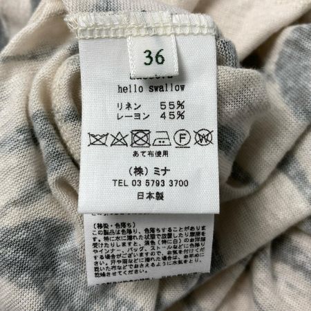  mina perhonen ミナペルホネン 7分丈ワンピース サイズ36 aas8672 ライトグレー