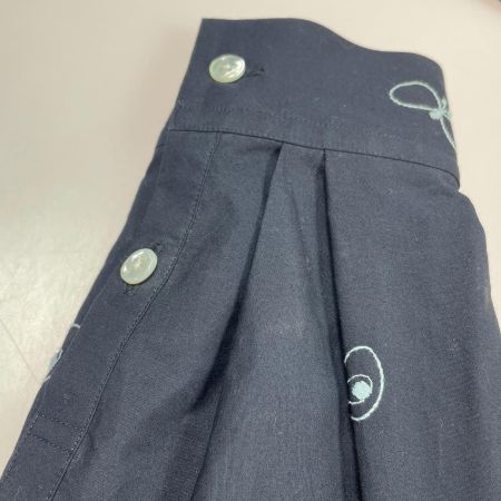  mina perhonen 長袖 ワンピース サイズ 36 za3854 ネイビー×スカイブルー レディース