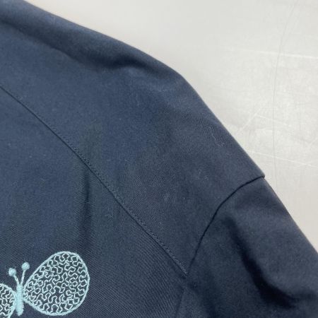  mina perhonen 長袖 ワンピース サイズ 36 za3854 ネイビー×スカイブルー レディース