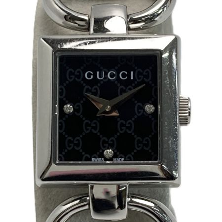  GUCCI グッチ トルナヴォーニ 3Pダイヤ 120 ブラック クォーツ レディース 腕時計