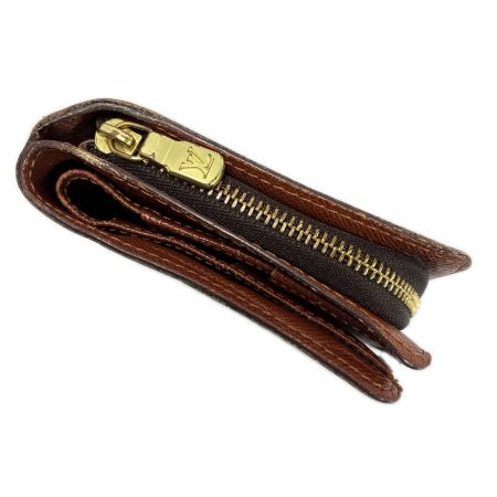 LOUIS VUITTON ルイヴィトン モノグラム コンパクトジップ M61667 ブラウン 2つ折り財布