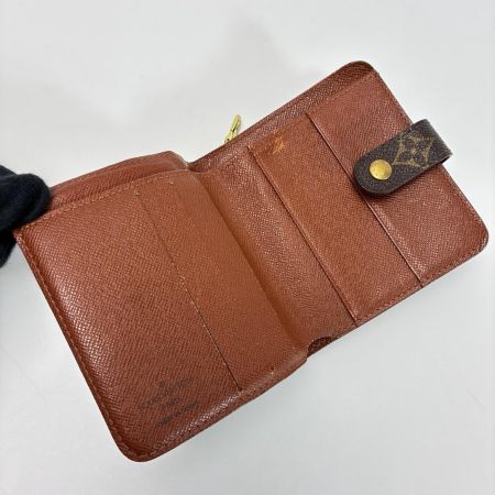 LOUIS VUITTON ルイヴィトン モノグラム コンパクトジップ M61667 ブラウン 2つ折り財布