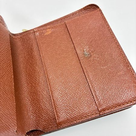 LOUIS VUITTON ルイヴィトン モノグラム コンパクトジップ M61667 ブラウン 2つ折り財布