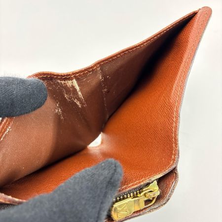 LOUIS VUITTON ルイヴィトン モノグラム コンパクトジップ M61667 ブラウン 2つ折り財布