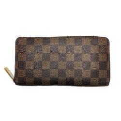 LOUIS VUITTON ルイヴィトン ダミエ ジッピーウォレット ラウンドファスナー N41661 エベヌ 長財布 Bランク