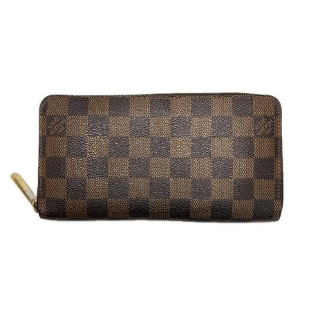 LOUIS VUITTON ルイヴィトン ダミエ ジッピーウォレット ラウンドファスナー N41661 エベヌ 長財布