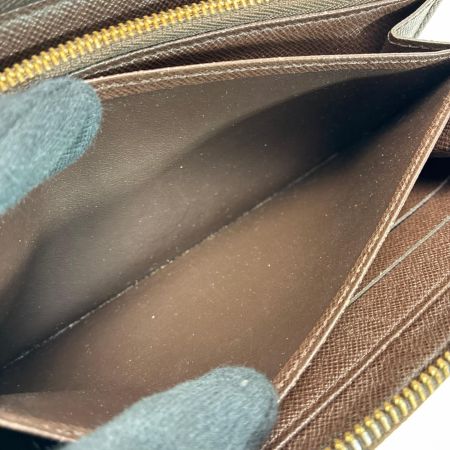 LOUIS VUITTON ルイヴィトン ダミエ ジッピーウォレット ラウンドファスナー N41661 エベヌ 長財布
