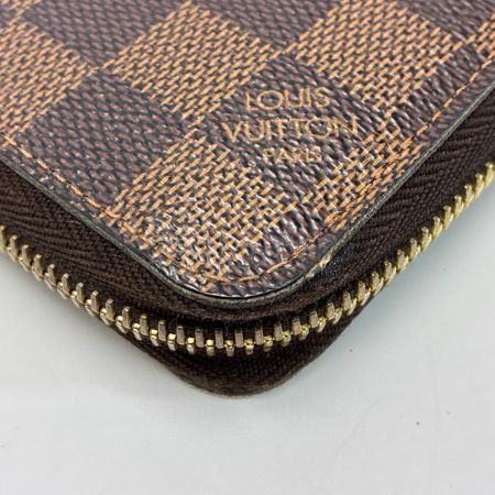 LOUIS VUITTON ルイヴィトン ダミエ ジッピーウォレット ラウンドファスナー N41661 エベヌ 長財布