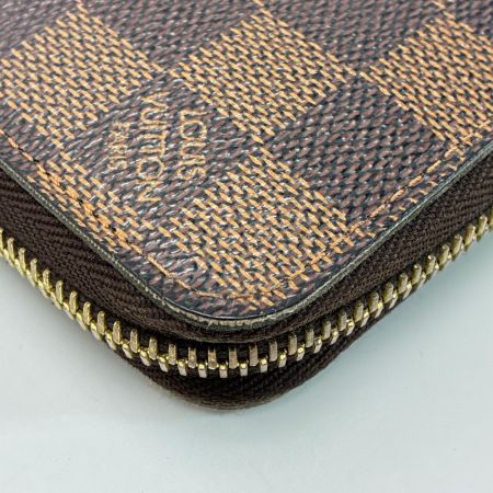 LOUIS VUITTON ルイヴィトン ダミエ ジッピーウォレット ラウンドファスナー N41661 エベヌ 長財布