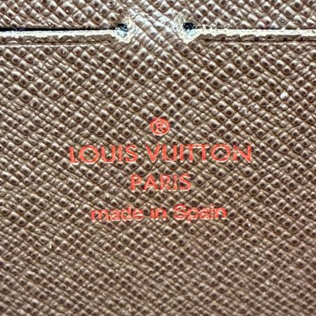 LOUIS VUITTON ルイヴィトン ダミエ ジッピーウォレット ラウンドファスナー N41661 エベヌ 長財布