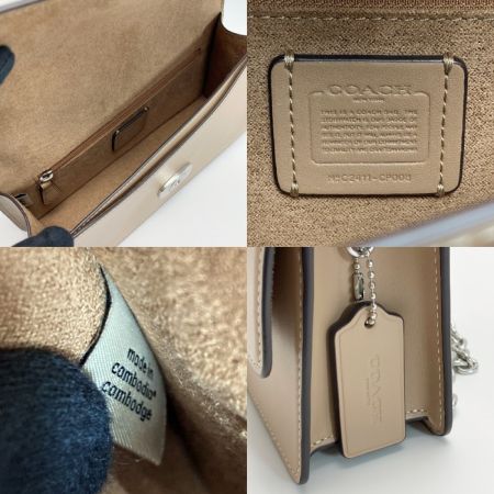  COACH コーチ エライザ フラップ クロスボディ CP008 トープ チェーンショルダーバッグ レザー