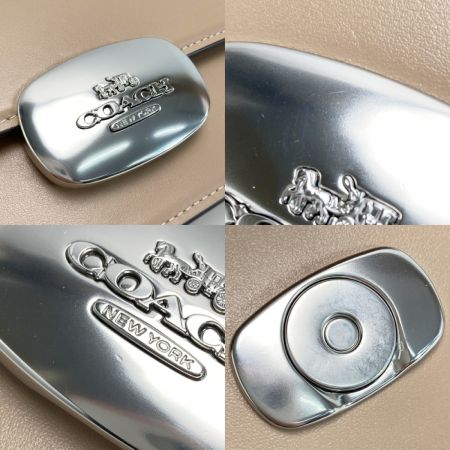  COACH コーチ エライザ フラップ クロスボディ CP008 トープ チェーンショルダーバッグ レザー