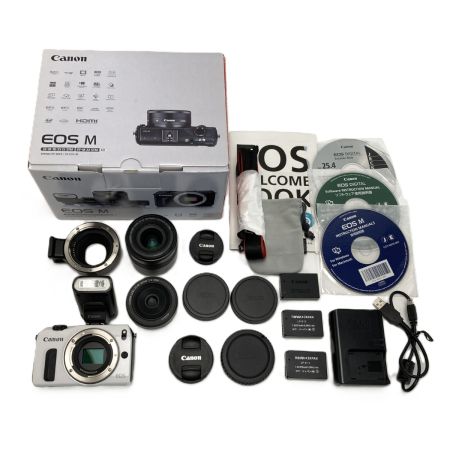  CANON キャノン EOS M ダブルレンズキット ミラーレス一眼 箱付き
