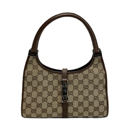  GUCCI グッチ GGキャンバス ジャッキー ハンドバッグ 002.1068 ブラウン キャンバス×レザー