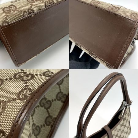  GUCCI グッチ GGキャンバス ジャッキー ハンドバッグ 002.1068 ブラウン キャンバス×レザー