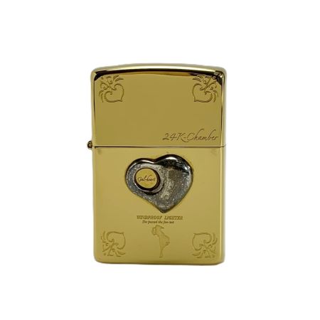  ZIPPO ジッポー 2003年製 SOLID BRASS ロゴ WINDY ウェンディ スパイラルハート 立体デザイン オイルライター
