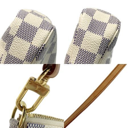  LOUIS VUITTON ルイヴィトン ポシェット  アズール アクセソワール N51986 ダミエ アクセサリーポーチ 布袋有